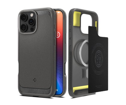 Etui do telefonów Spigen Rugged Armor Mag Magsafe do iPhone 16 Pro Grey
